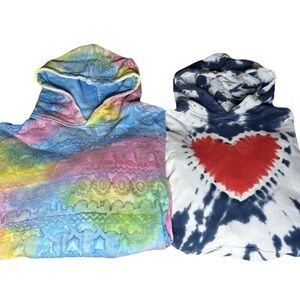 Lot 2 Mowgli Surf L.A. Hooded Sweatshirt Tie Die Hooded Sweatshirt Heart
